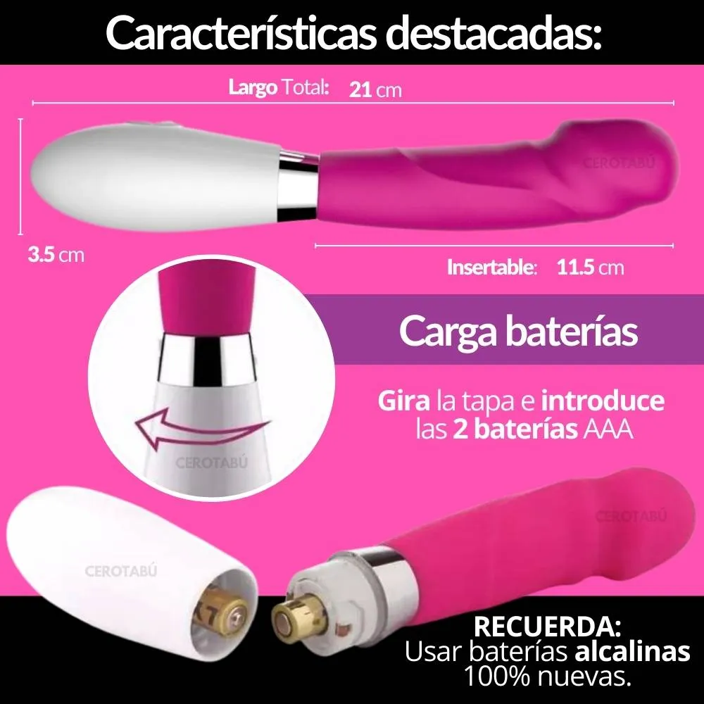 Vibrador Consolador Clásico Texturizado Juguete Sexual