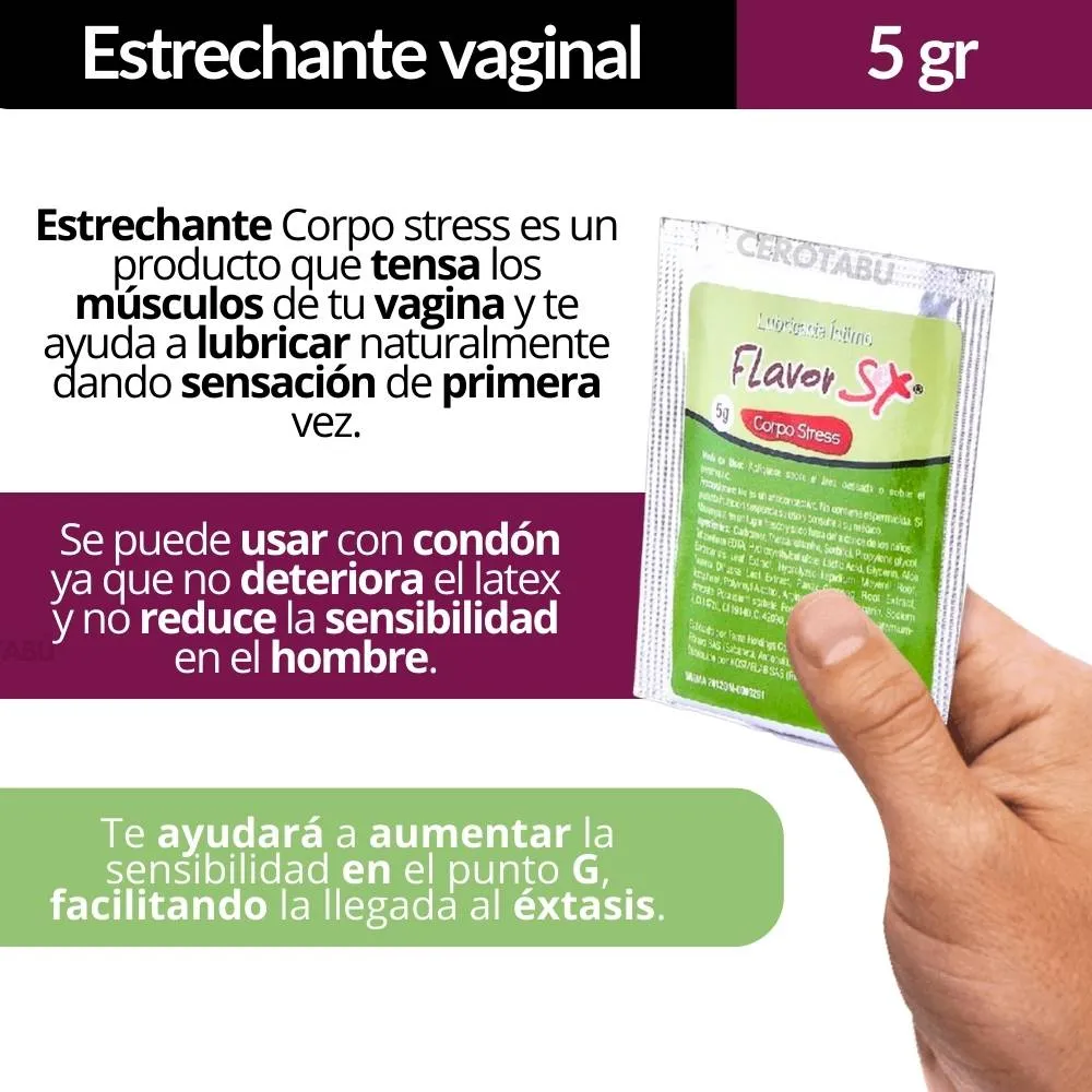 Lubricante Intimo Estrechante Vaginal Flavor x5 g