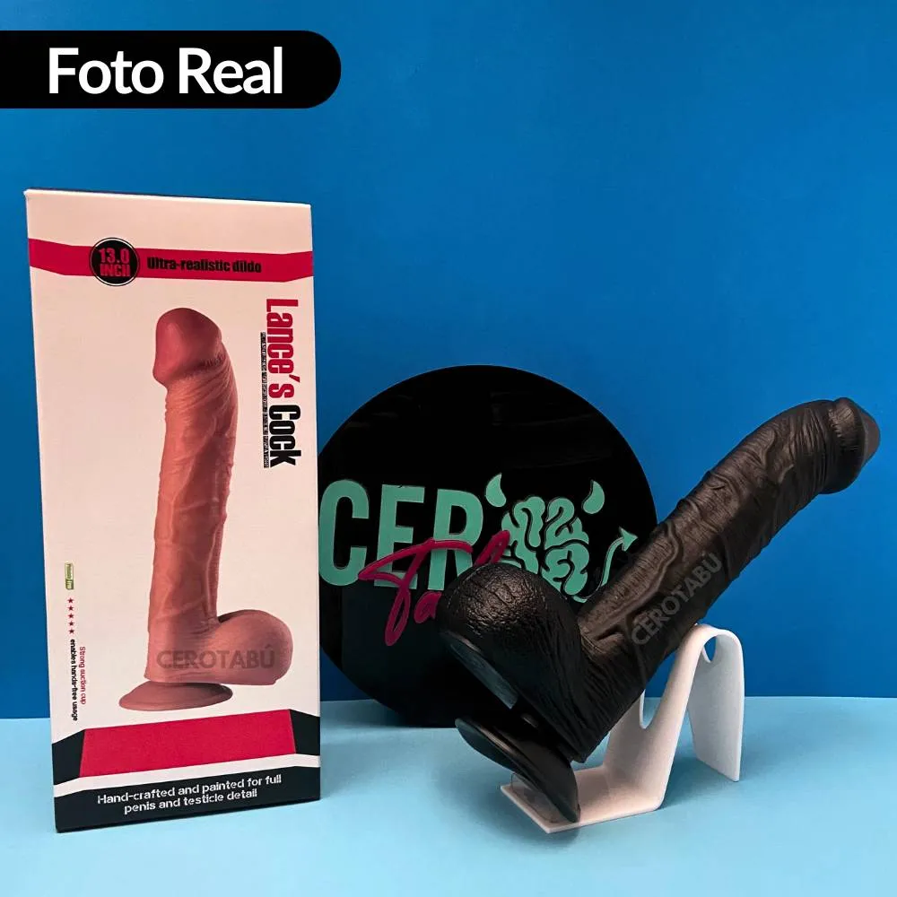 Dildo Textura Super Realista +Grande +Grueso Con Chupa