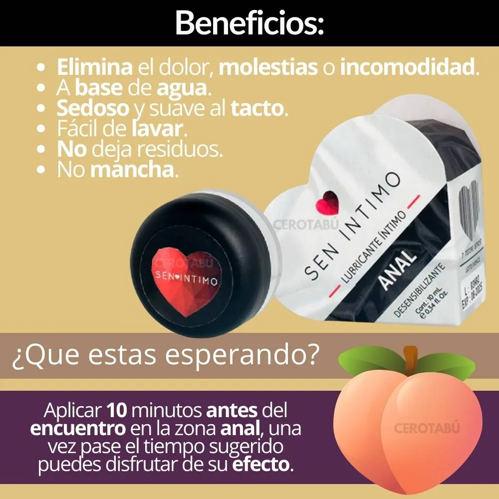 Lubricante Anal Sen Intimo 10 ml 