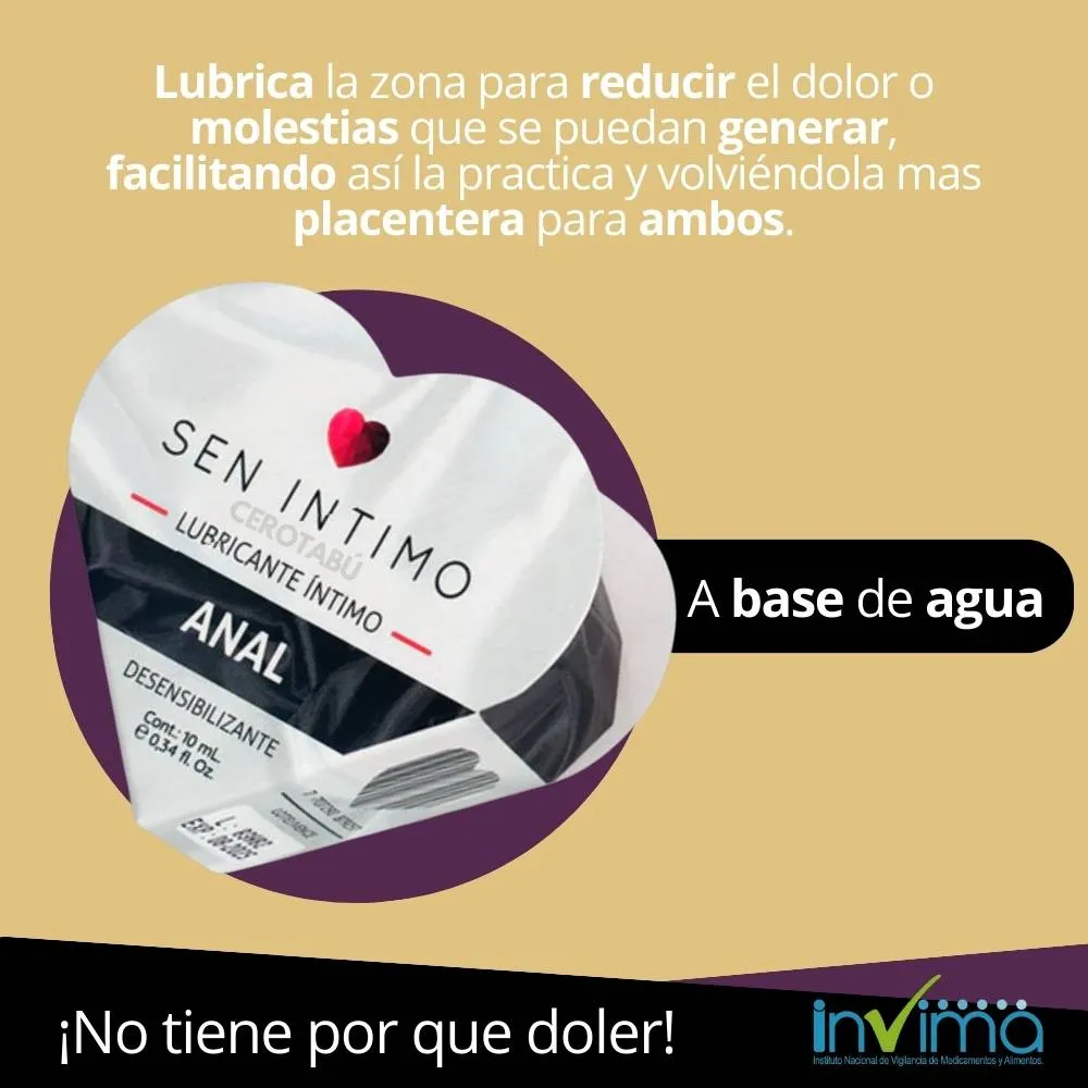 Lubricante Anal Sen Intimo 10 ml 