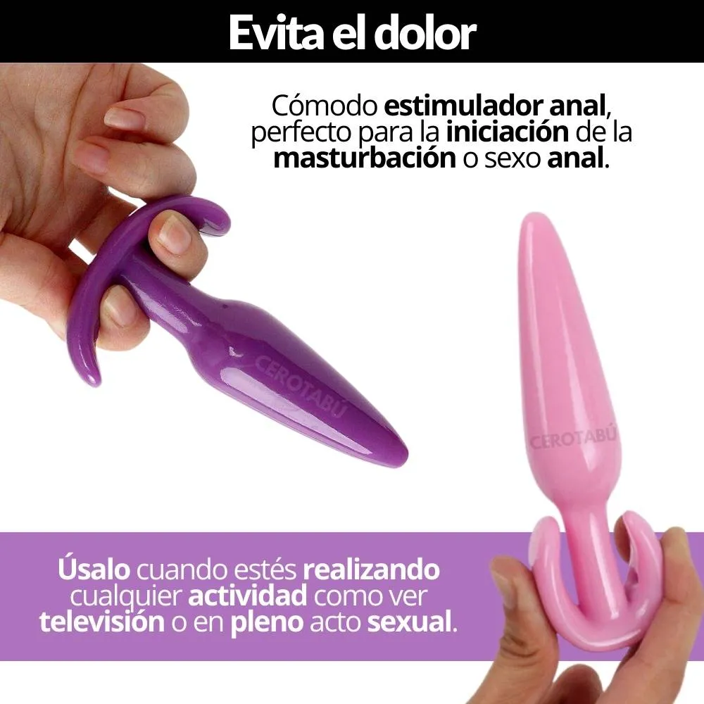 Kit X2 Plug Anal Talla L + Lubricante Anal 10ml Kit Dilatador