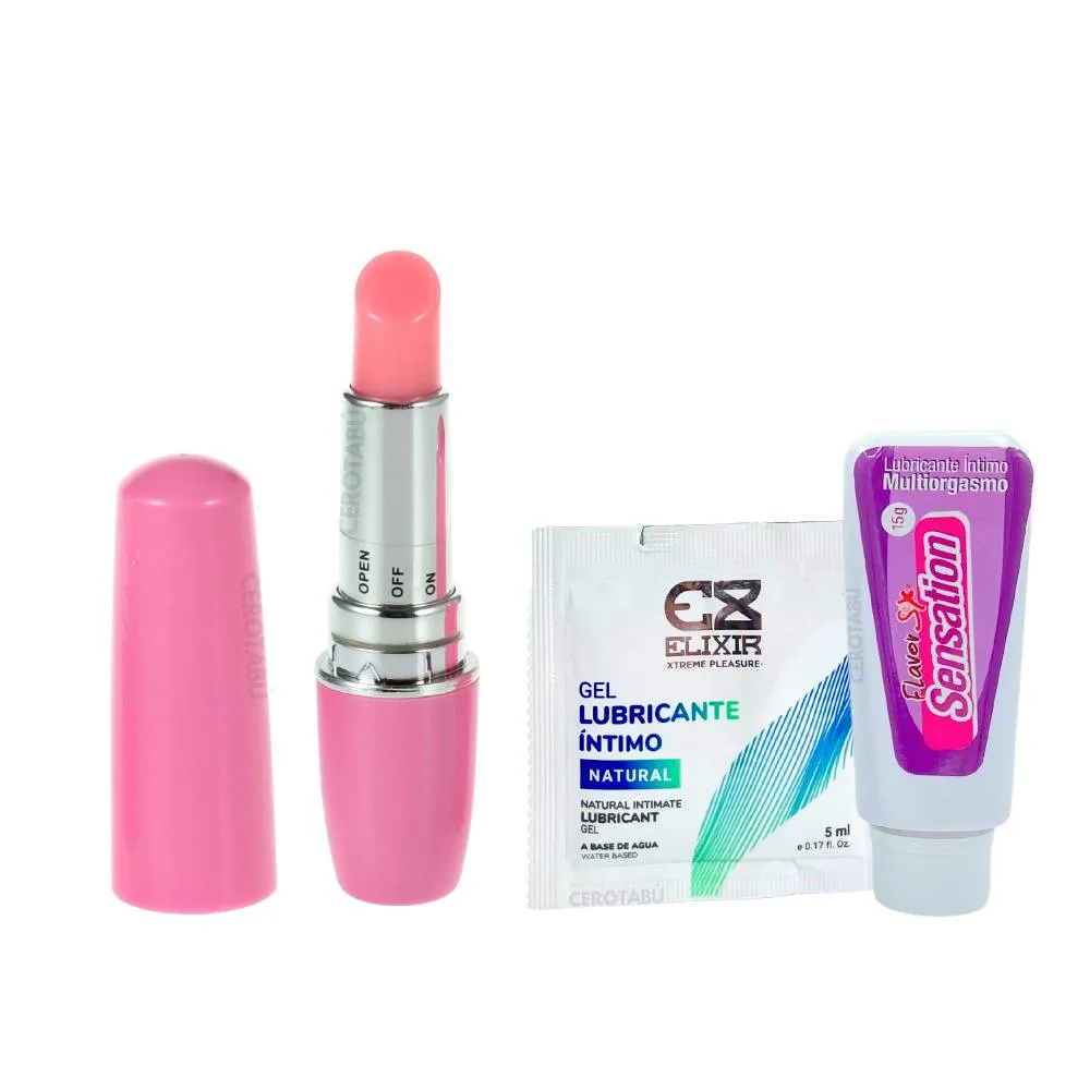 Kit Juguete Sexual Vibrador Bala + Lubricante Neutro + Multiorgasmos