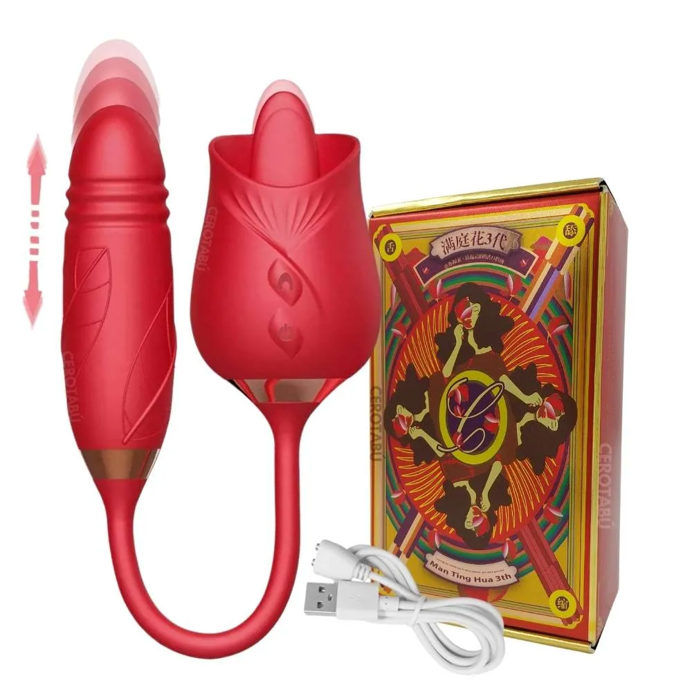 Vibrador Rosa Consolador Punto G Y Clítoris Juguete Sexual 