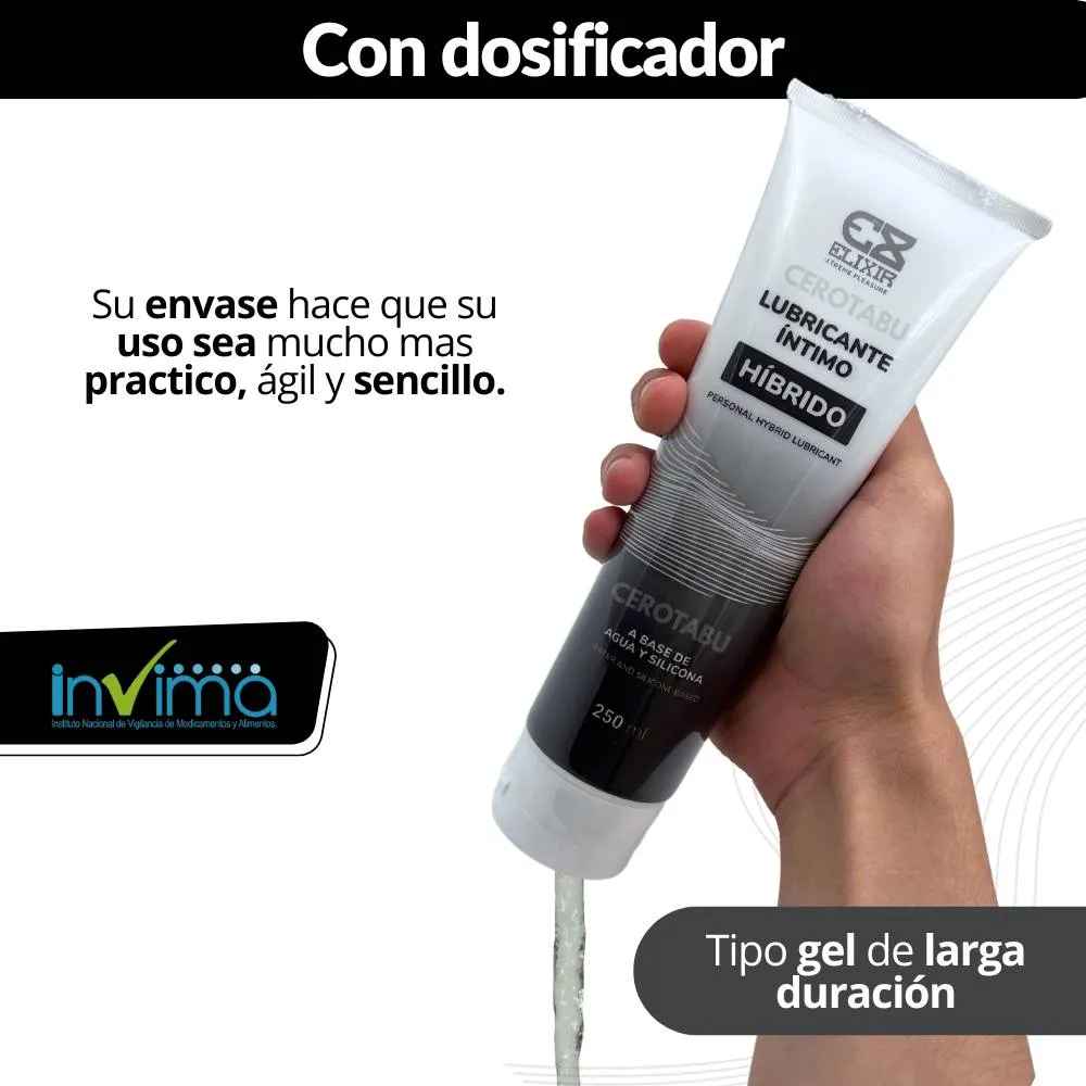 Lubricante Hibrido Elixir Agua Y Silicona 250ml