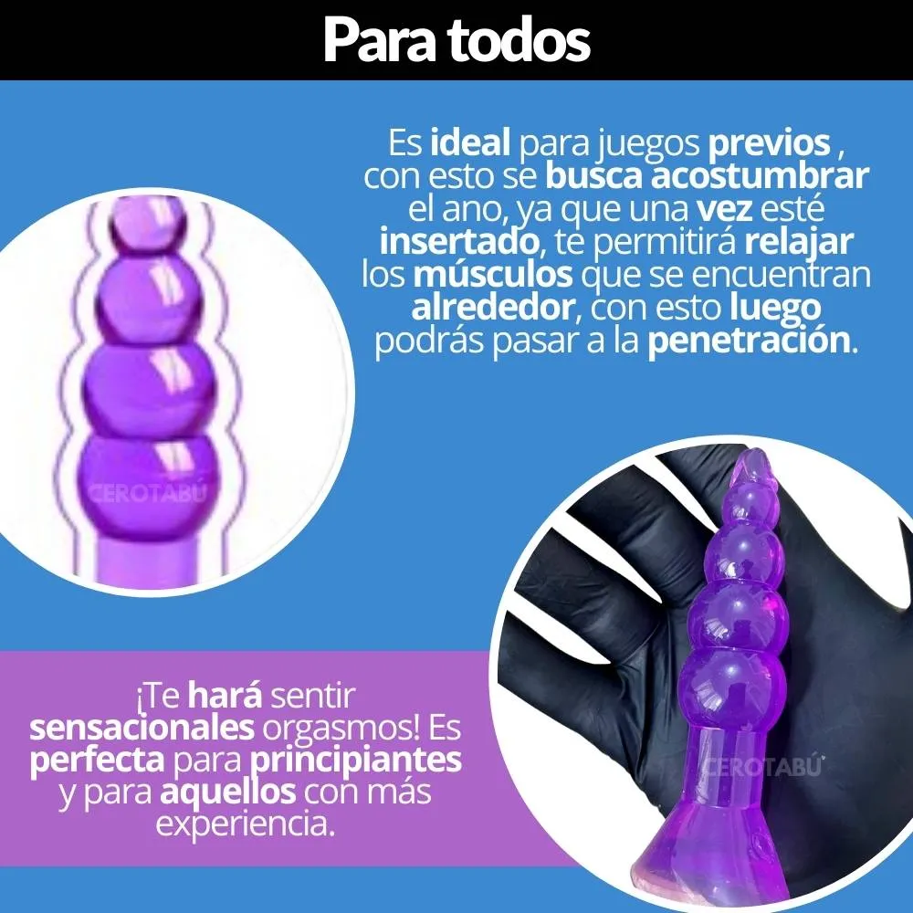 Kit x3 Plug Dilatador Anal + Lubricante Anal + Esposas BDSM