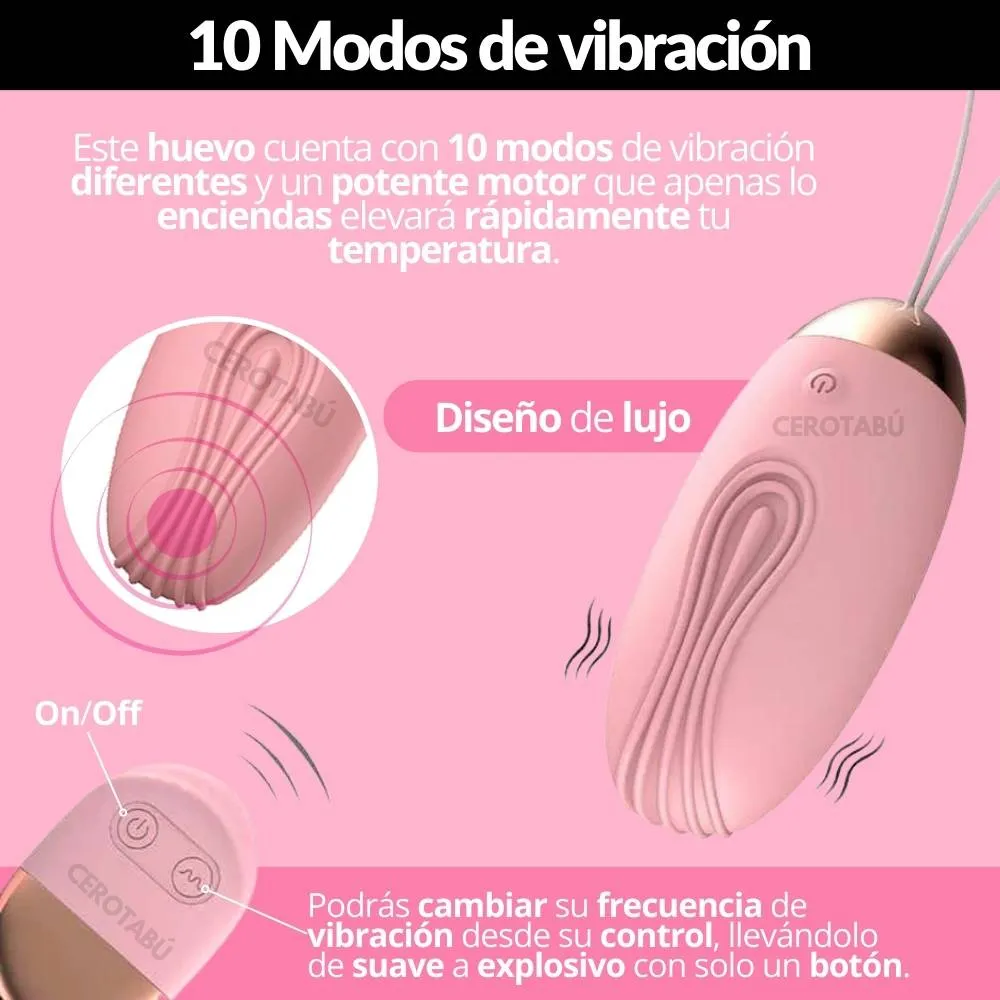 Huevo Vibrador Recargable Inalámbrico Juguete Sexual 