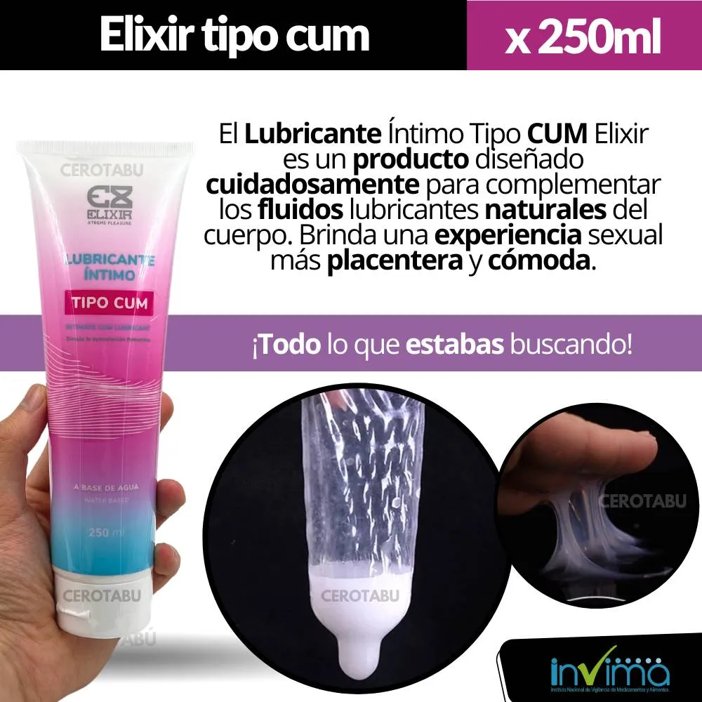 Lubricante Tipo Cum Elixir 250ml Simula Eyaculacion