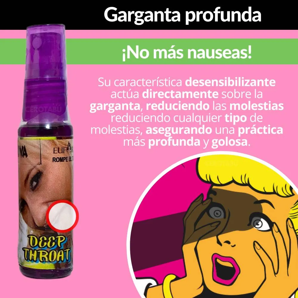 Lubricante Comestible + Retardante Sexual + Garganta Profunda