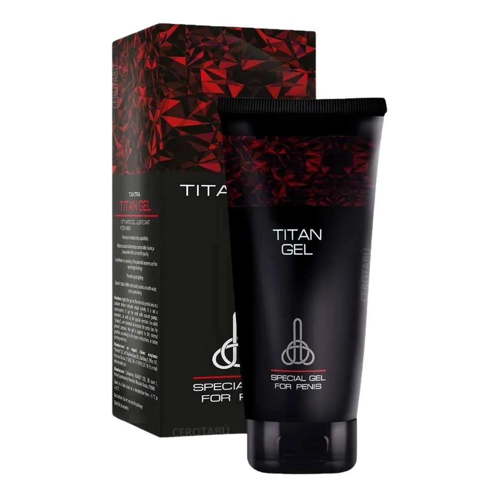 Gel Titan Rojo Crecimiento Pene x50 mL