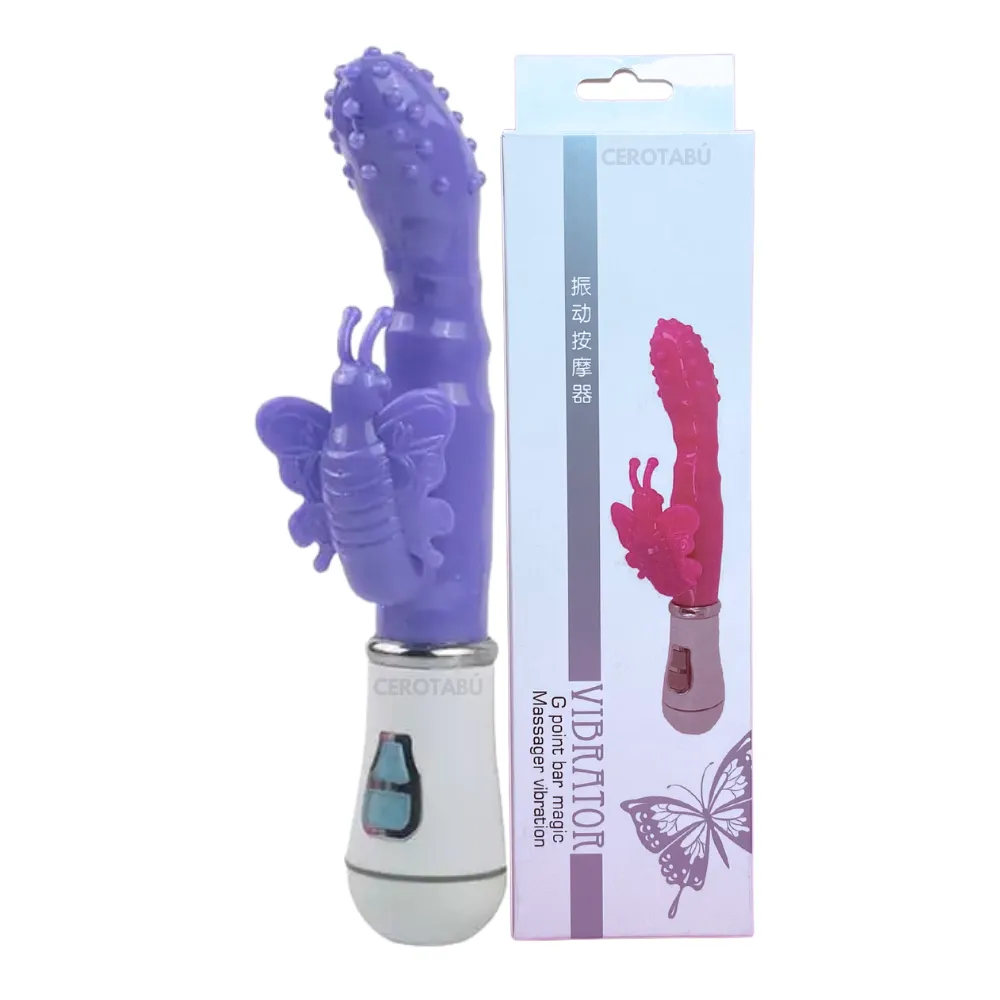 Vibrador Consolador Doble Estimulacion Clítoris Y Punto G