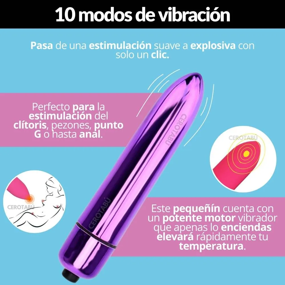 Kit x2 Vibrador Tipo Bala + Doble Estimulación + Lubricante Neutro 