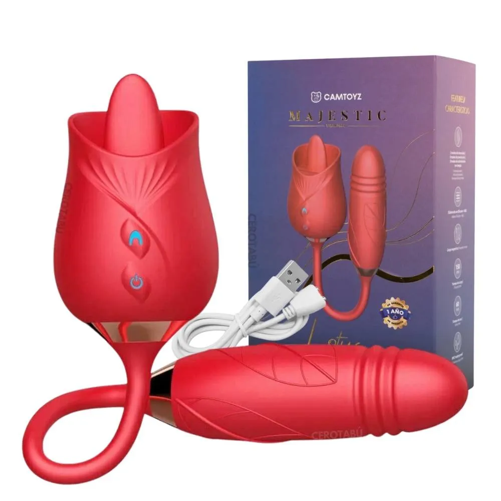 Vibrador Rosa Consolador Punto G Y Clítoris Juguete Sexual 