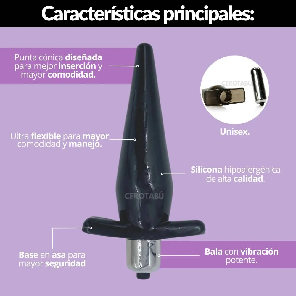 Plug Estimulador Anal Consolador Con Vibración Juguete Sexual