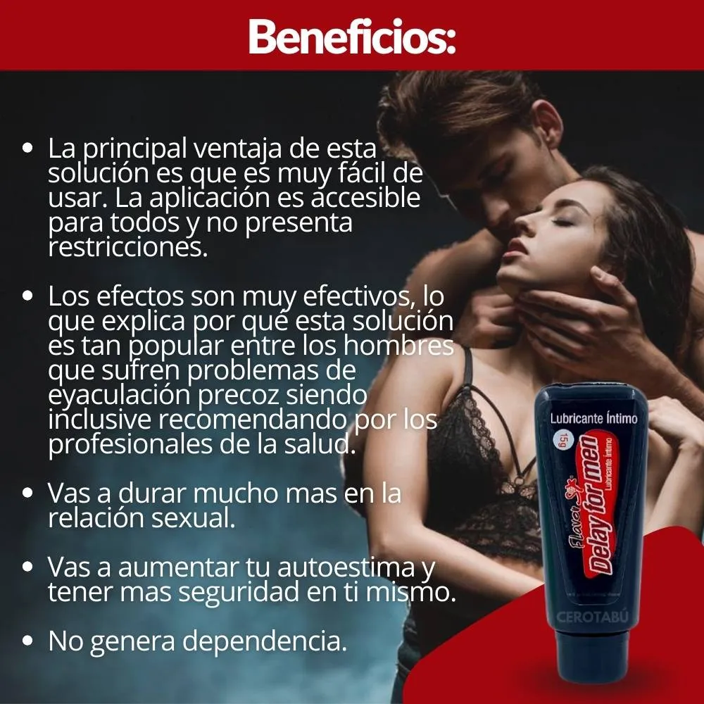 Lubricante Retardante Sexual ParaHombre Controla La Eyaculación Precoz x 15g