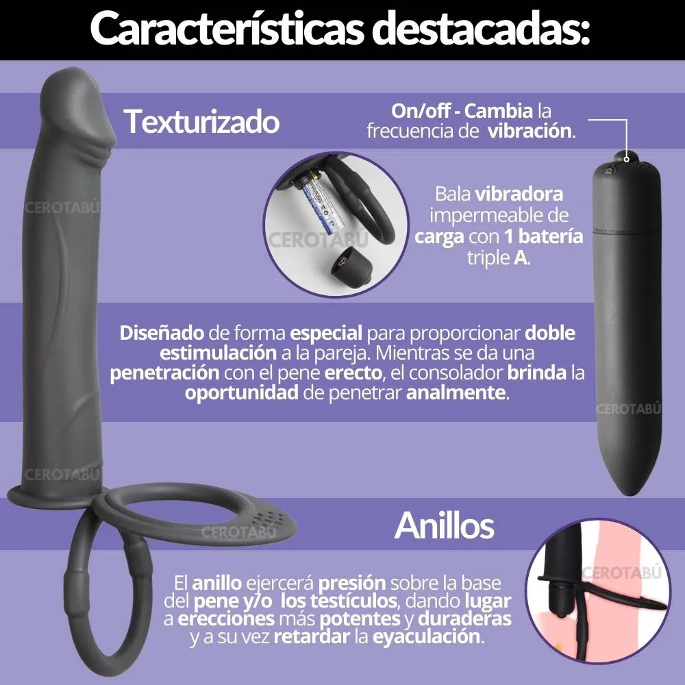 Anillo Con Extensión Doble Penetración Twocock