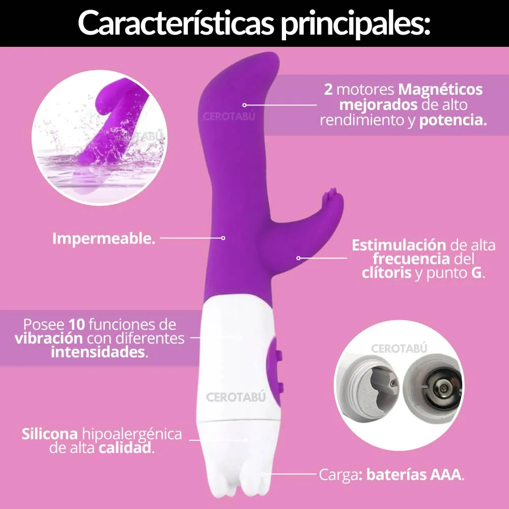 Kit x2 Vibrador Tipo Bala + Doble Estimulación + Lubricante Neutro 