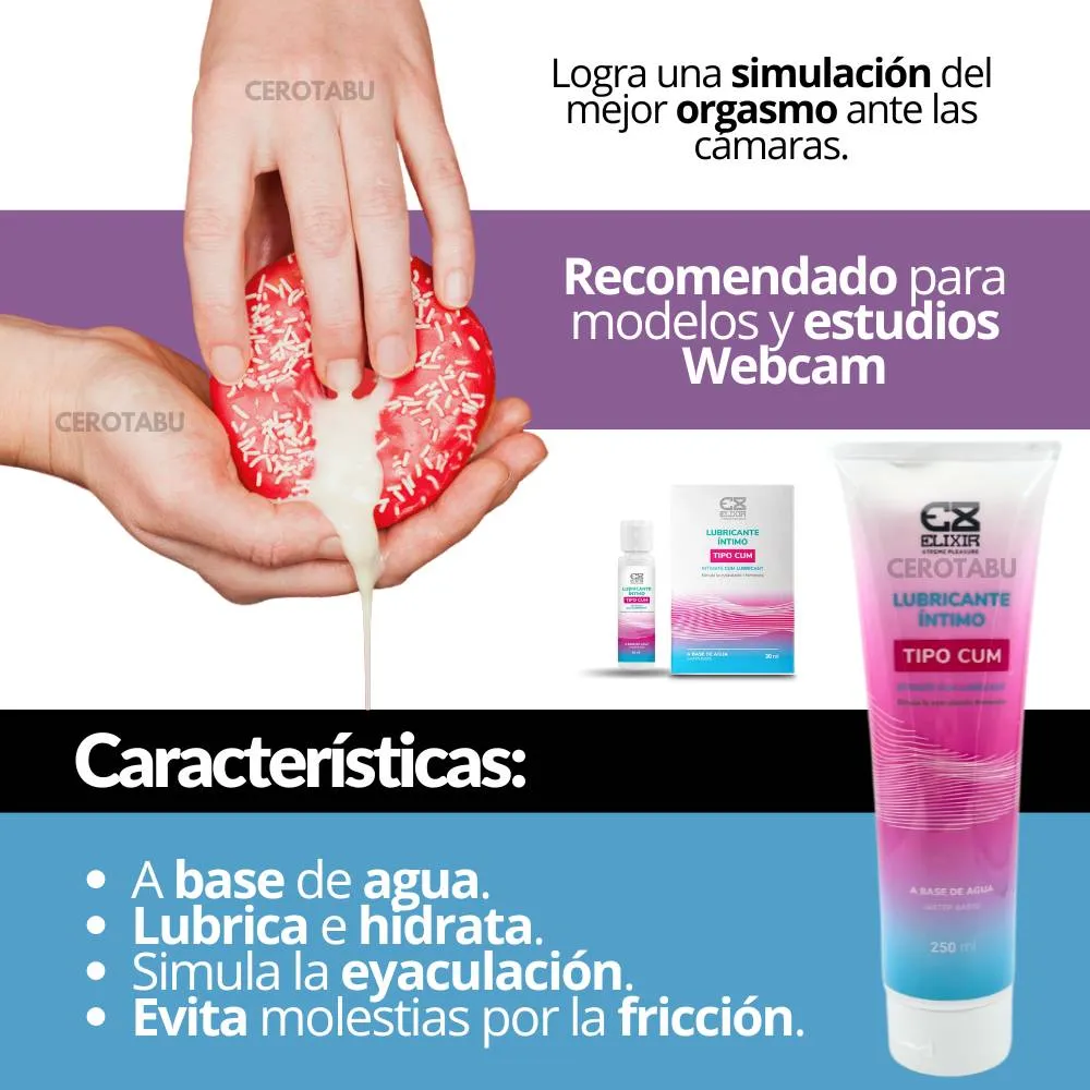 Lubricante Intimo Tipo Cum Elixir 250ml Simula Eyaculacion