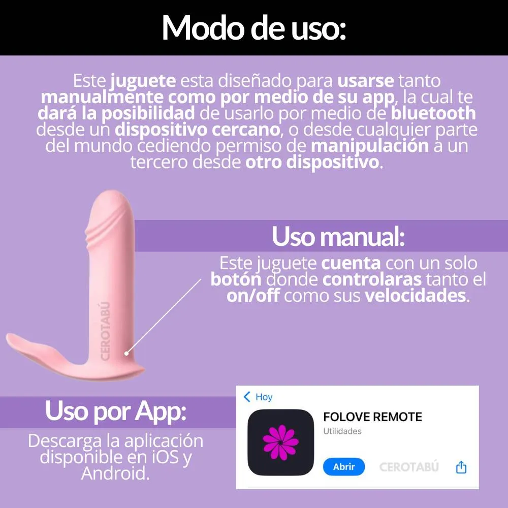 Vibrador Doble Estimulación Clítoris Punto G App Juguete Sexual