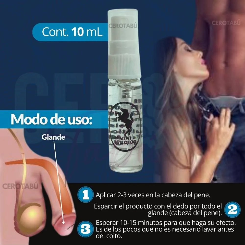 Lubricante Retardante En Spray Masculino Ministud x10 Ml