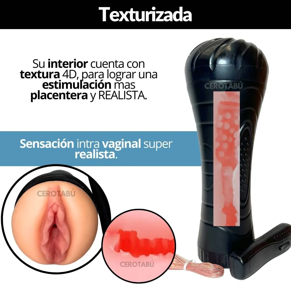 Vagina Realista Masturbador Masculino Con Vibración 