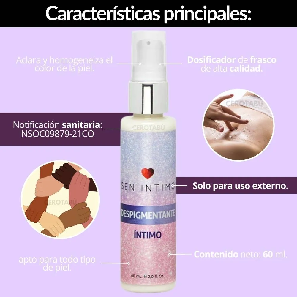 Despigmentante Crema Aclarante Vaginal 60ml Senintimo