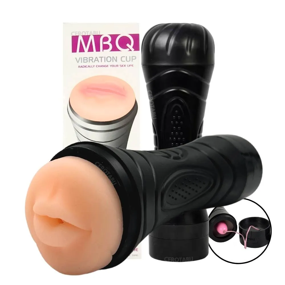 Vibrador Masturbador Masculino Boca Textura Ultra Realista 