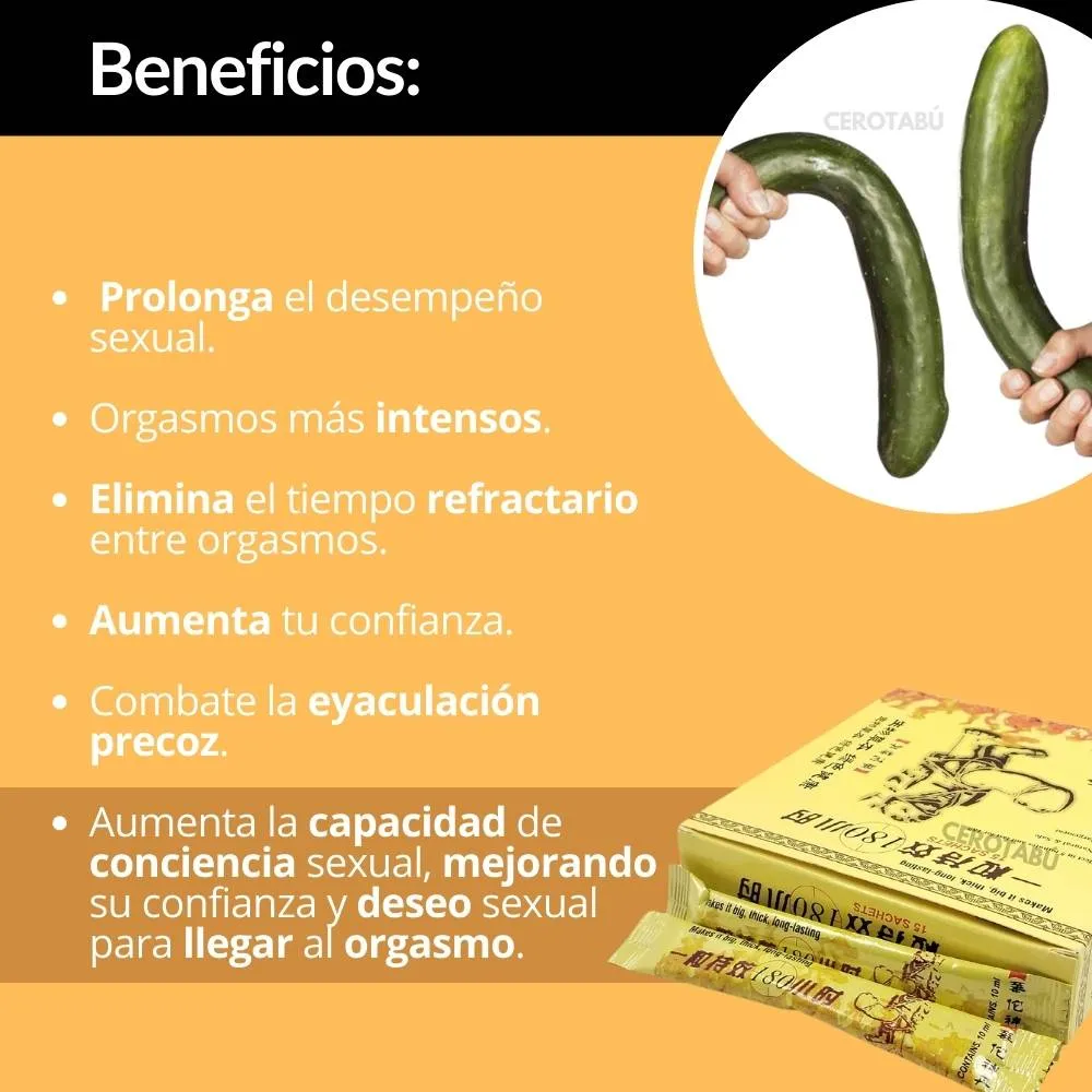 Potenciador Sexual Masculino Con Extractos Naturales x8 Servicios