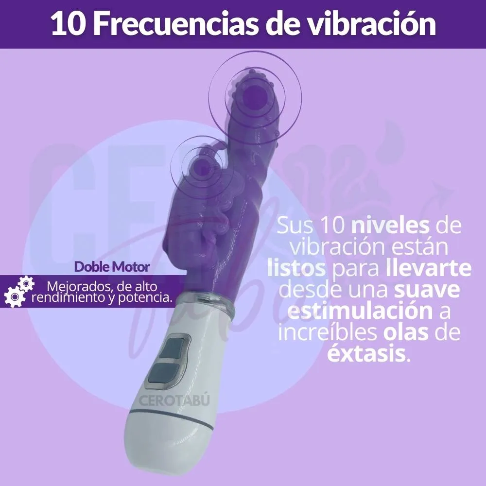 Vibrador Consolador Doble Estimulacion Clítoris Y Punto G