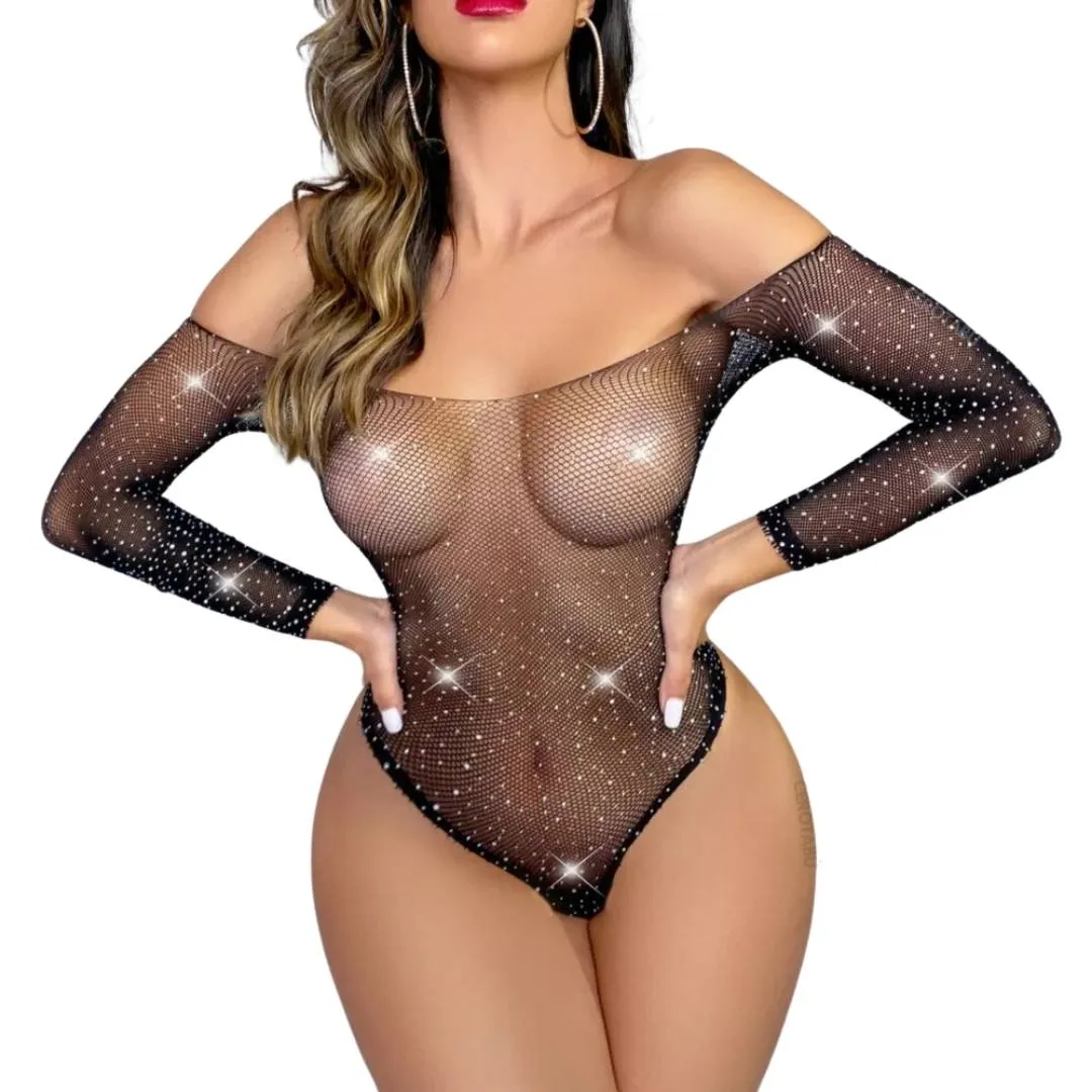 Body Malla Erótica Lencería Femenina Prenda Babydoll Sexy 