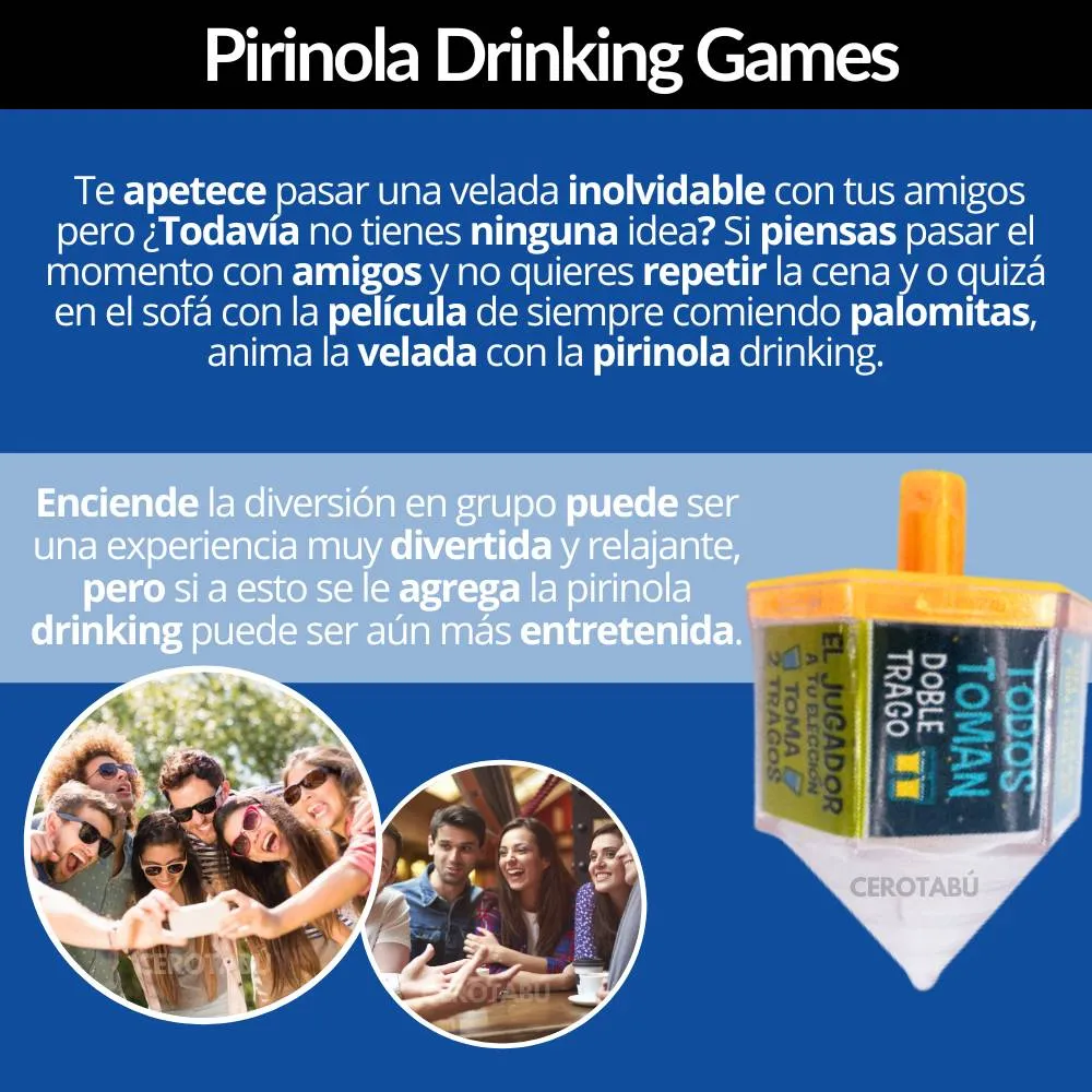 Juego De Mesa Pirinola Drinking Trompo Para Tomar Licor 