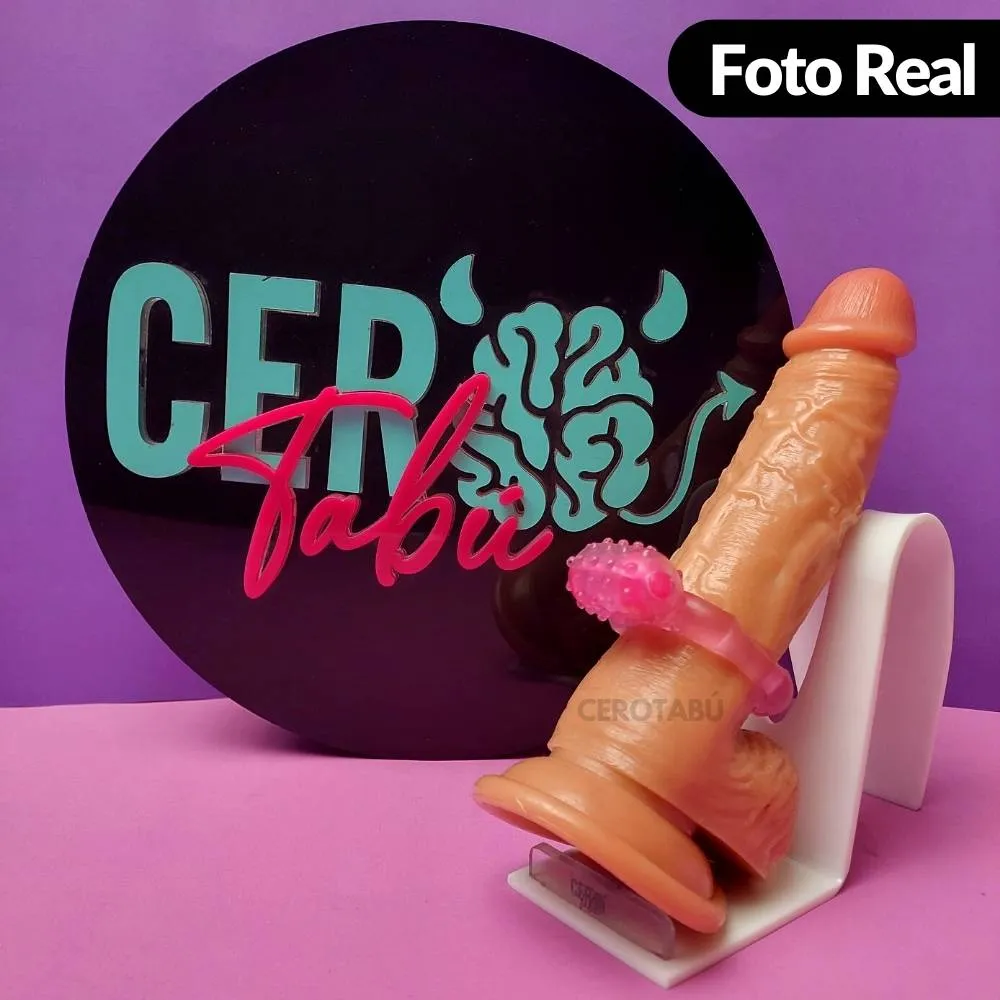 Anillo Vibrador Retardante Para Pene Texturizado Juguete Sexual 