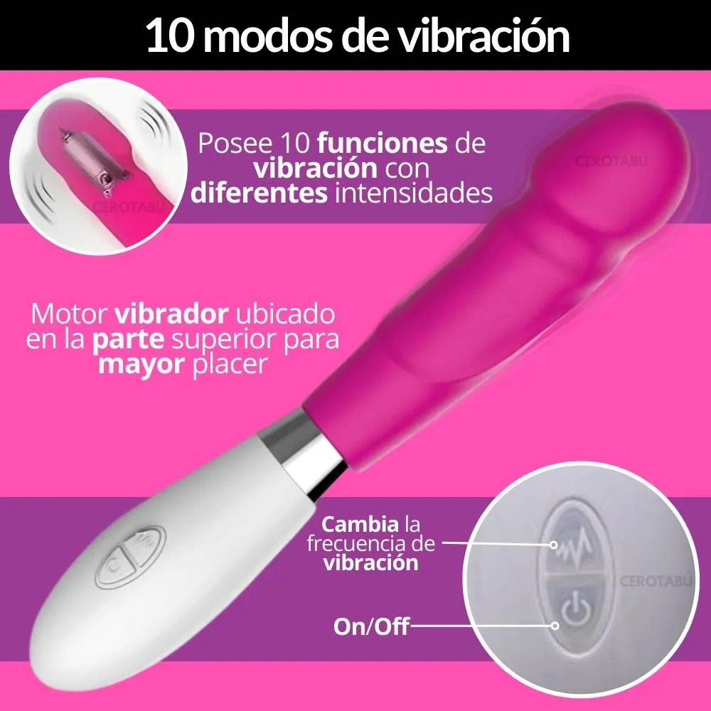 Vibrador Consolador Clásico Texturizado Juguete Sexual