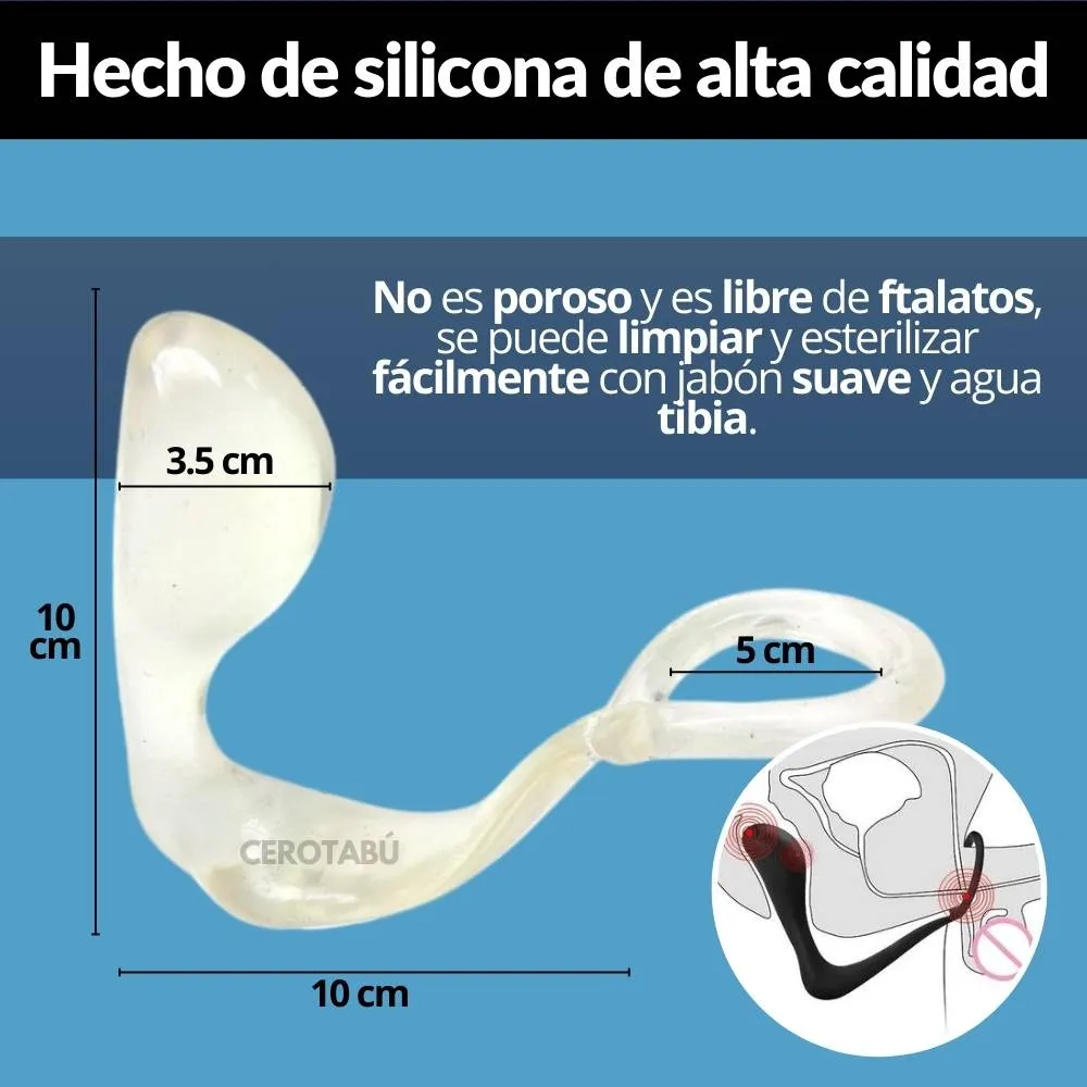 Masajeador Prostático Con Anillo Retardante Masculino