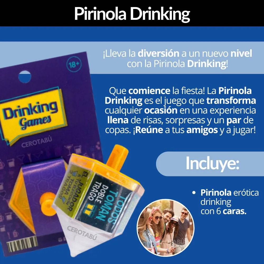 Juego De Mesa Pirinola Drinking Trompo Para Tomar Licor 