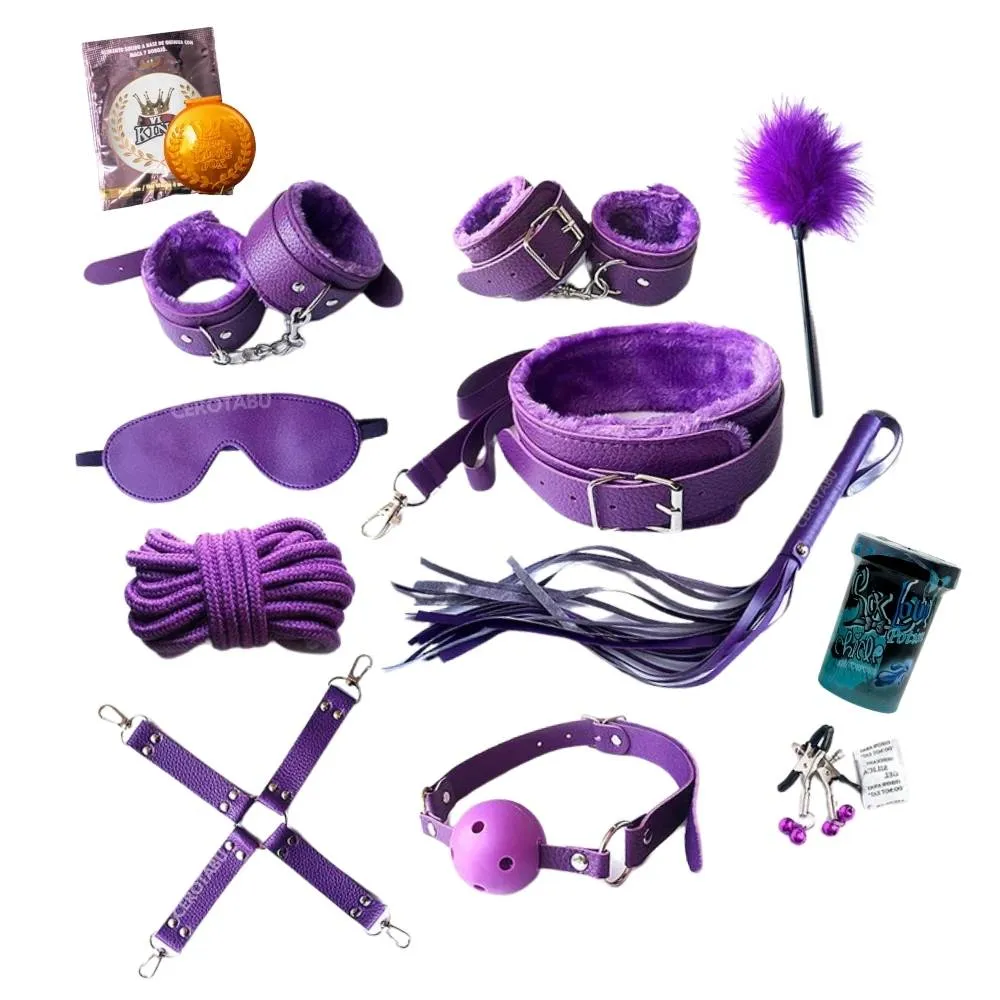 Kit Fetiche 12 Piezas Bdsm Bondage Juego Sadomasoquismo