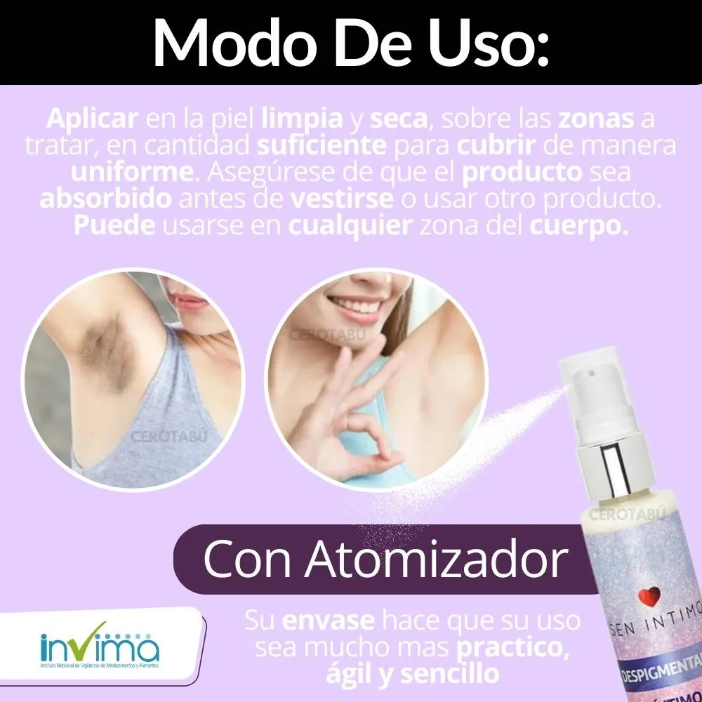 Despigmentante Íntimo Crema Aclarante Vaginal 60ml Senintimo