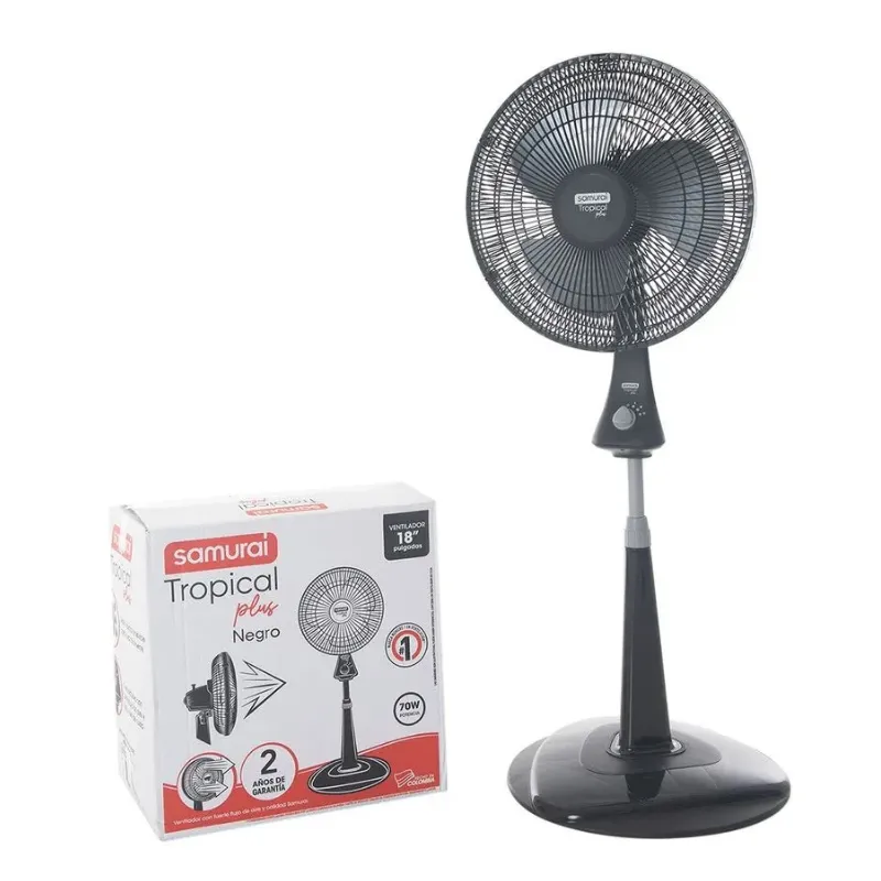 Ventilador SAMURAI Tropical Plus Negro 18″