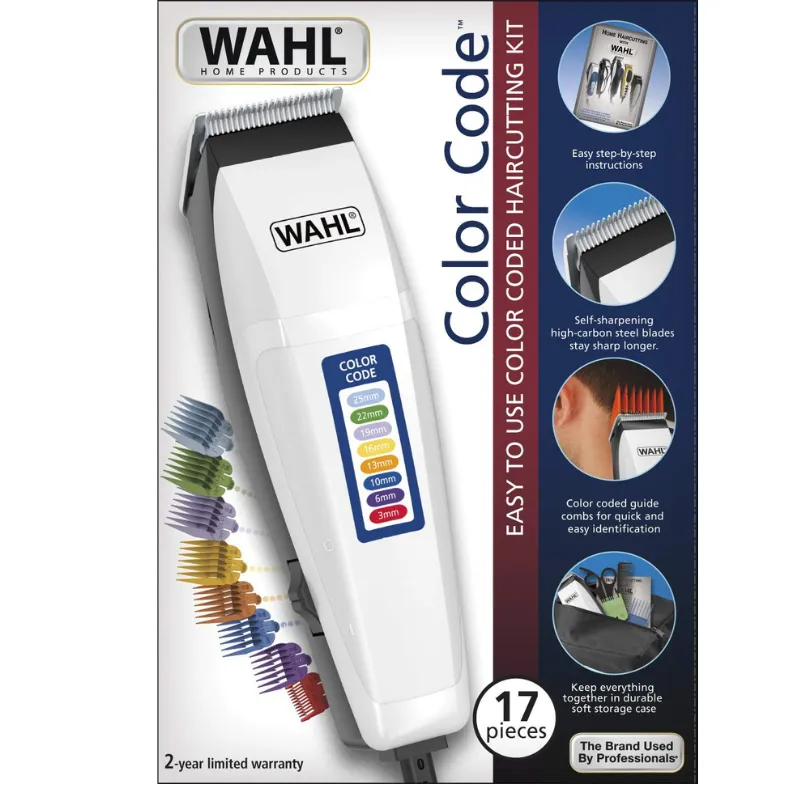 Maquina Peluqueria  Wahl Kit Color Code 17 Piezas