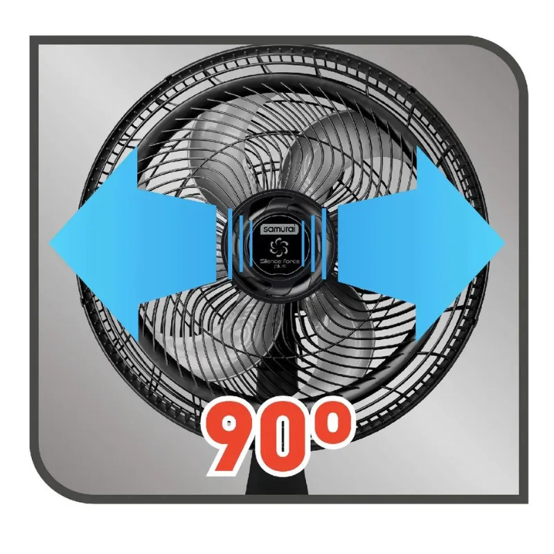 Ventilador SAMURAI 2 En 1 Silence Force Plus 18 Pulgadas 3 Velocidades Blanco