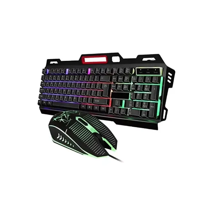 Kit Mouse Y Teclado Gamer Profesional Cabl Usb Luz Rgb