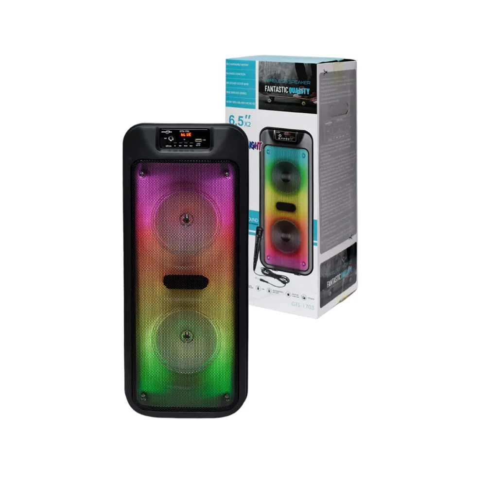 Parlante Bluetooth Profesional 6.5 PLG X2 Luz Rgb