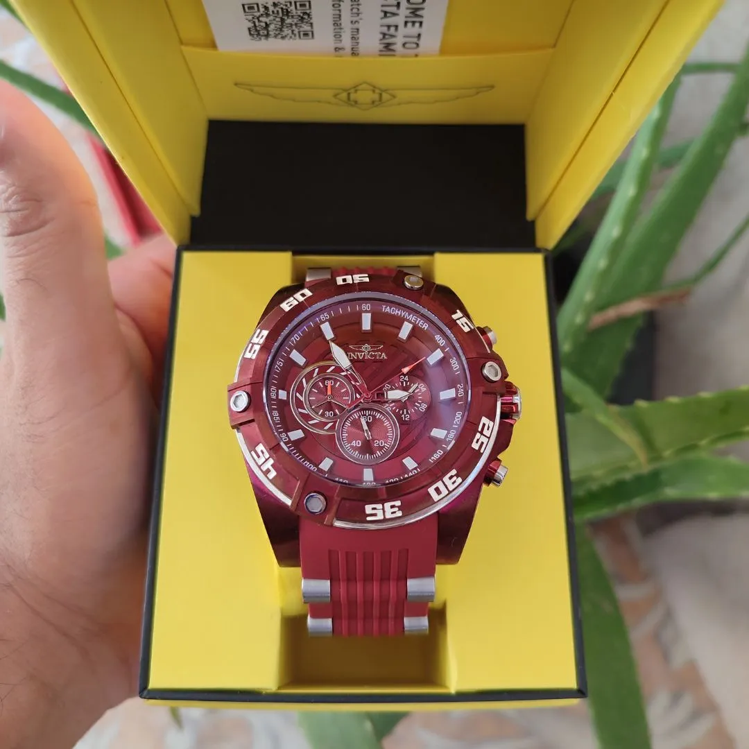 Invicta Speedway 40674 Reloj De Cuarzo Para Hombre, Rojo- Origina 