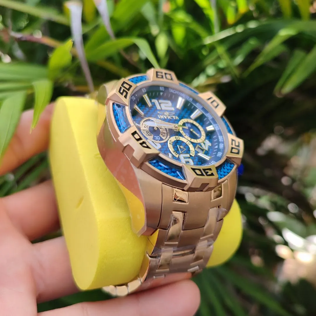 Reloj Invicta Reloj De Cuarzo Dorado 25852 Pro Diver Con Pantalla Analógica Para Hombre, Oro-Original