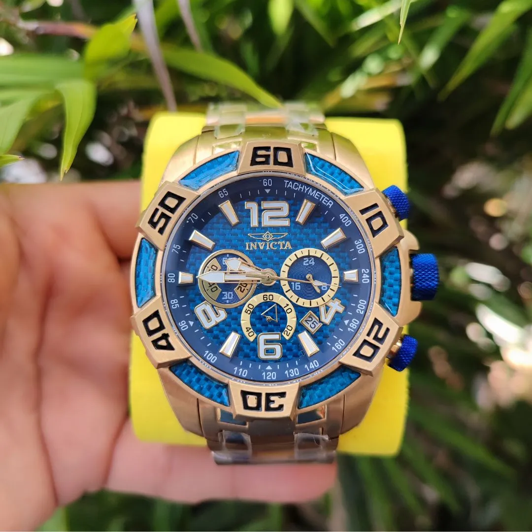 Reloj Invicta Reloj De Cuarzo Dorado 25852 Pro Diver Con Pantalla Analógica Para Hombre, Oro-Original