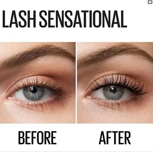 Pestañina Maybelline Lash Sansational Color: Very  Black (A prueba de agua)