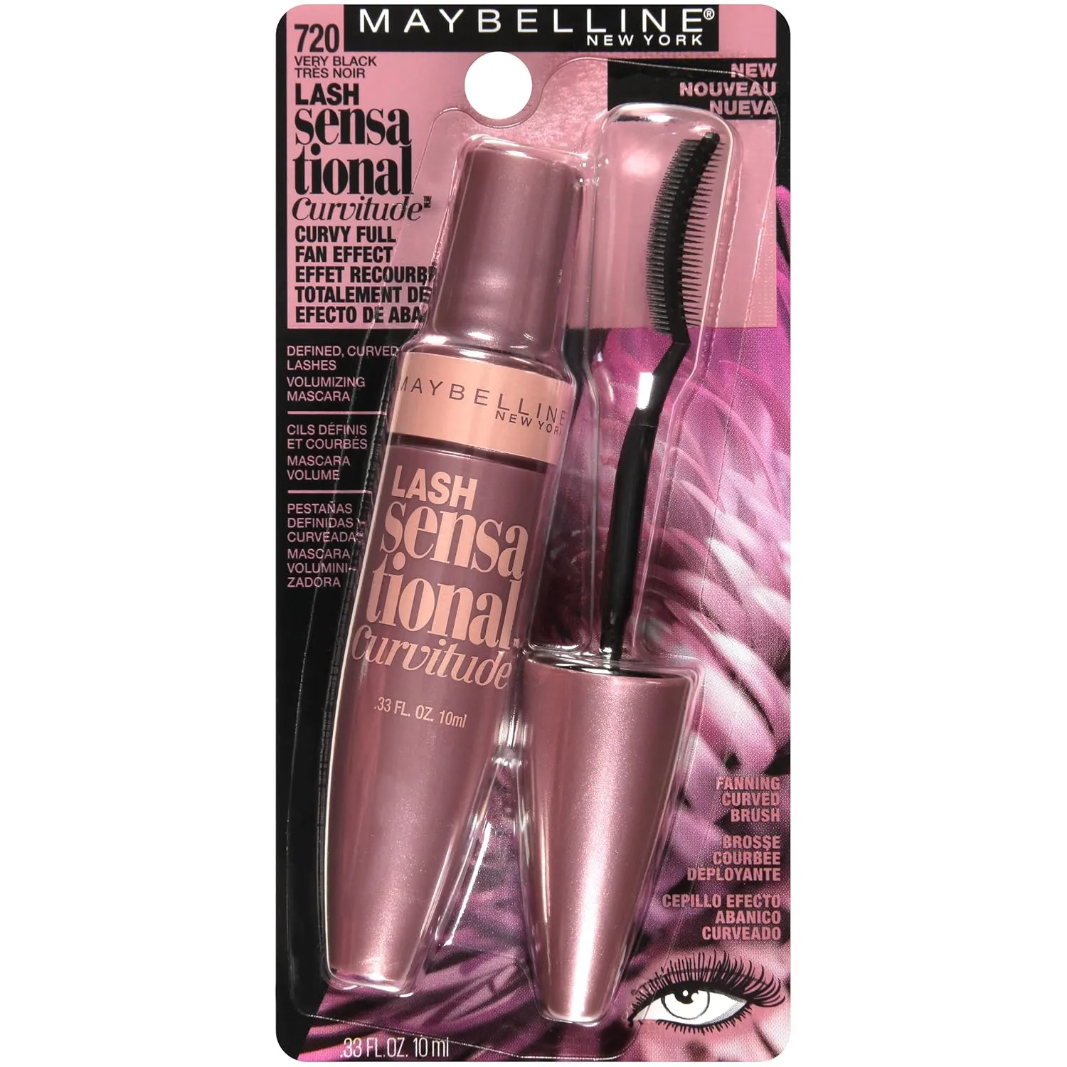 Pestañina Maybelline Lash Sansational Color: Very Black (Lavable)