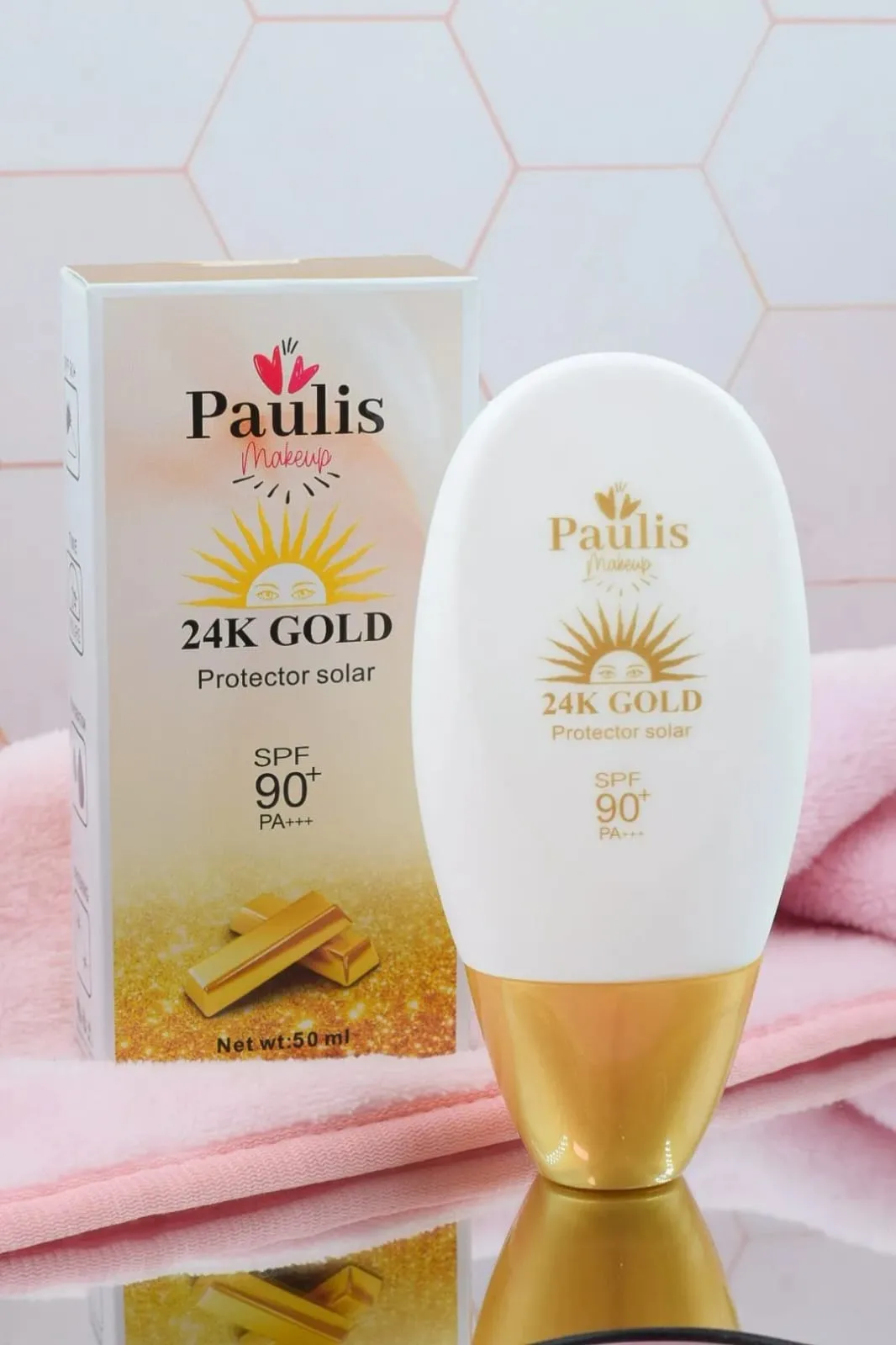 Protector Solar SPF 90 24K Gold Bloqueador PAULIS (50ml)