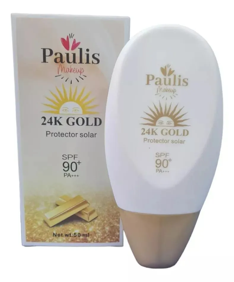 Protector Solar SPF 90 24K Gold Bloqueador PAULIS (50ml)