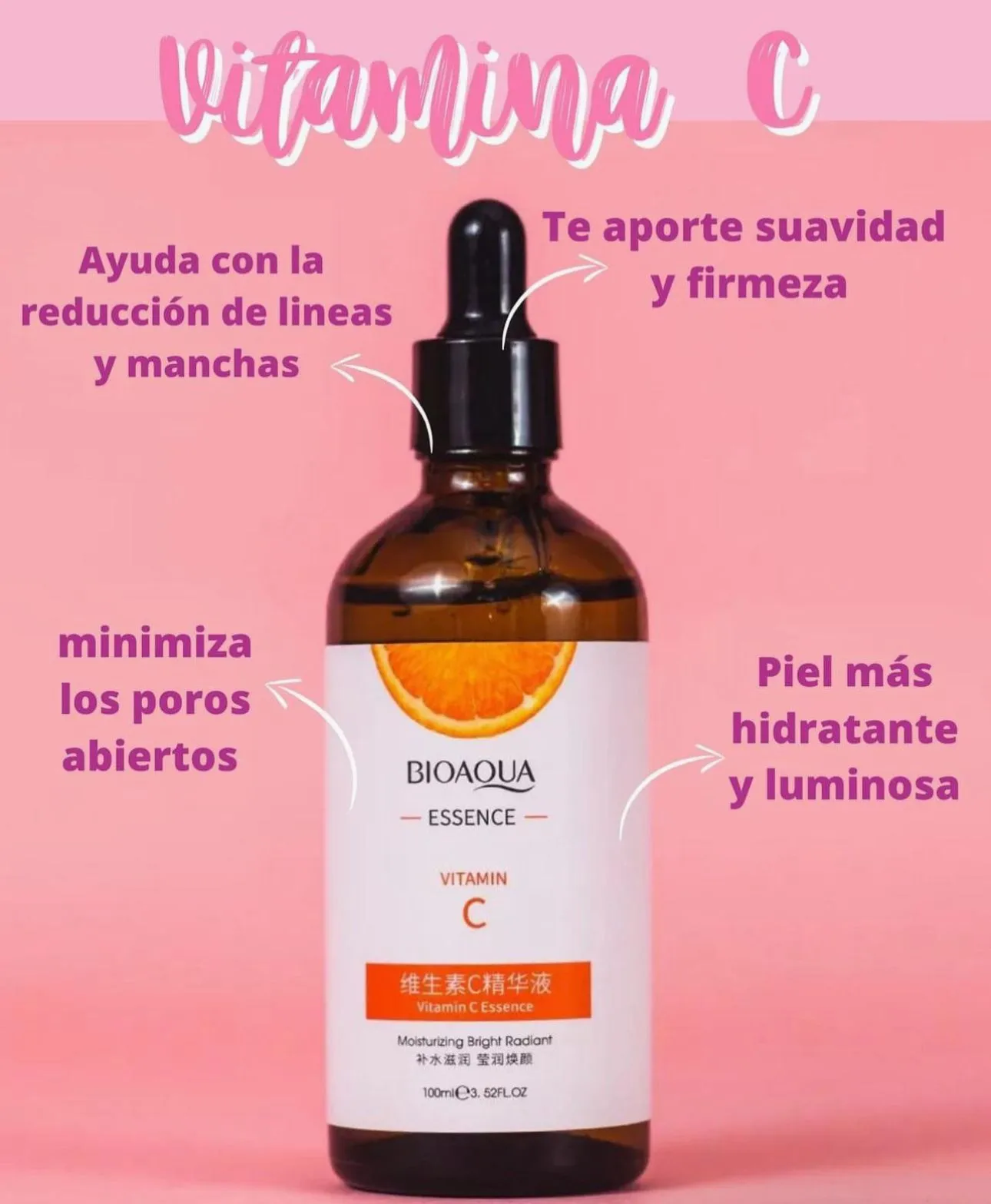 Serum De Vitamina C Protección Antioxidante Blanqueador E Hidratante BIOAQUA (100ml)